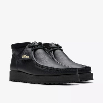 Wallabee Scout Black Leather -ok
