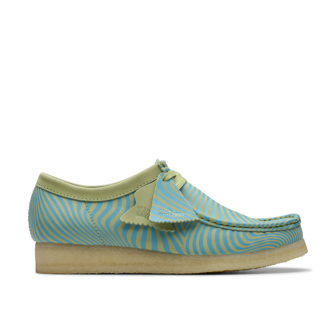 Wallabee Blue/Lime Print - ok