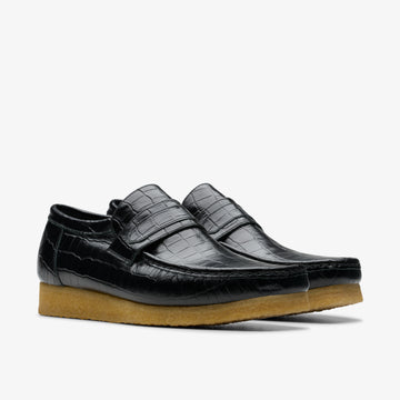 Wallabee loafer black croc - ok