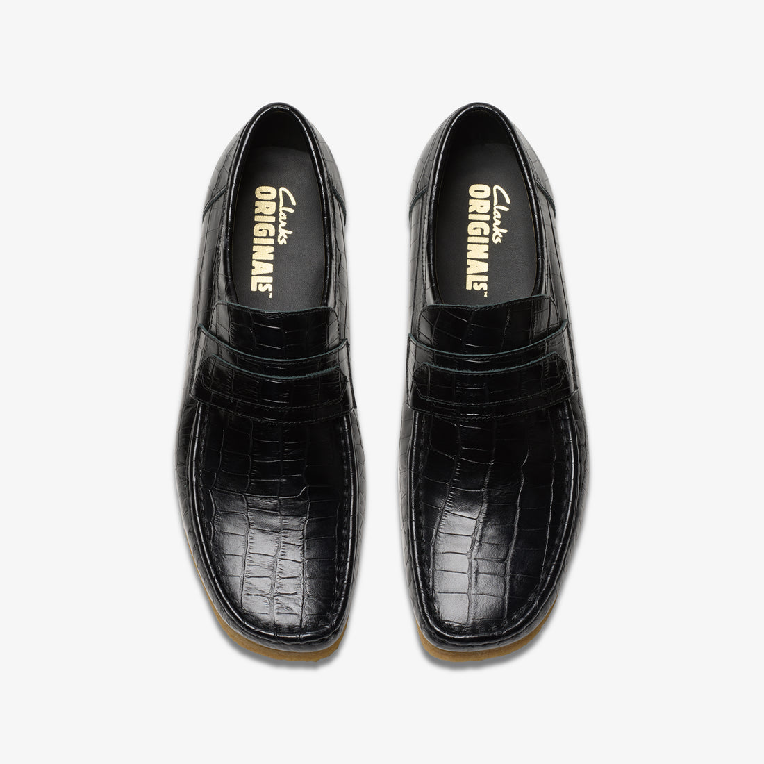 Wallabee loafer black croc - ok