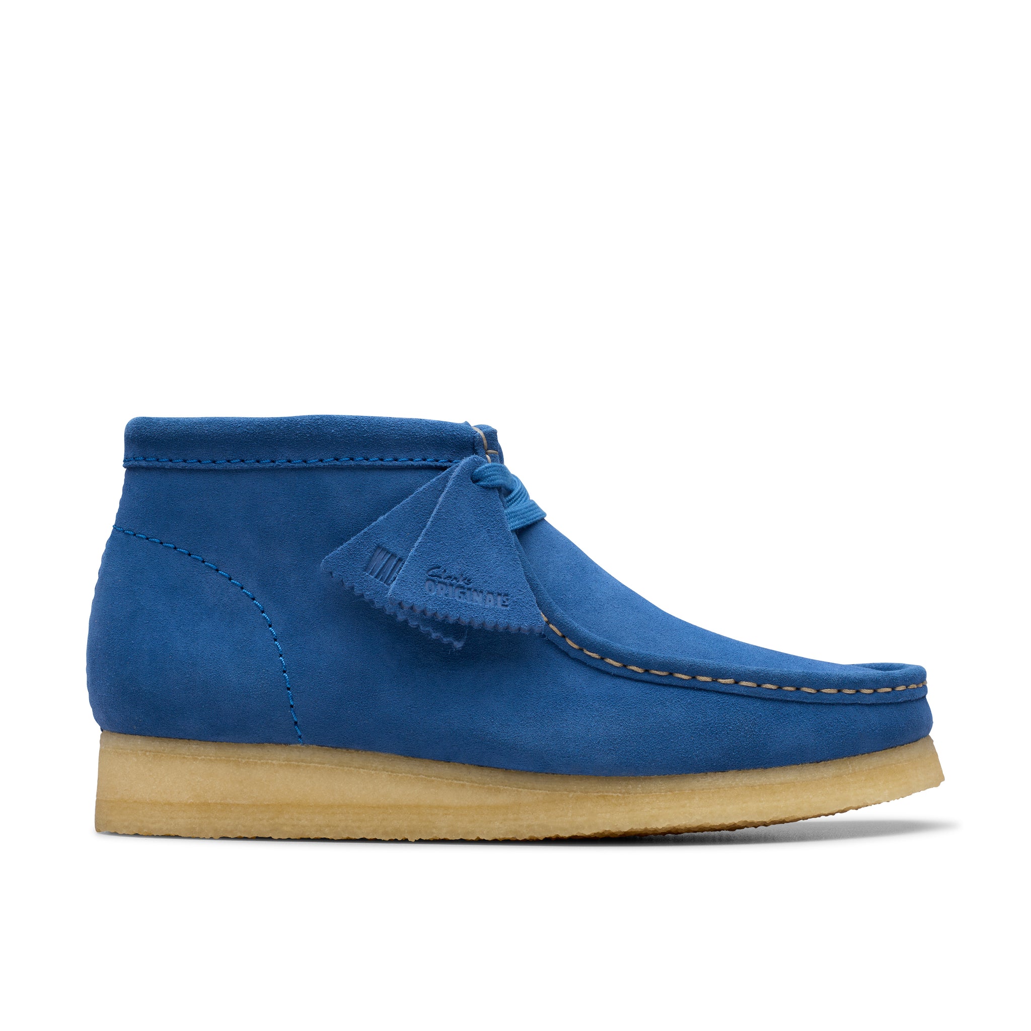 Wallabee Boot Blue Suede - ok