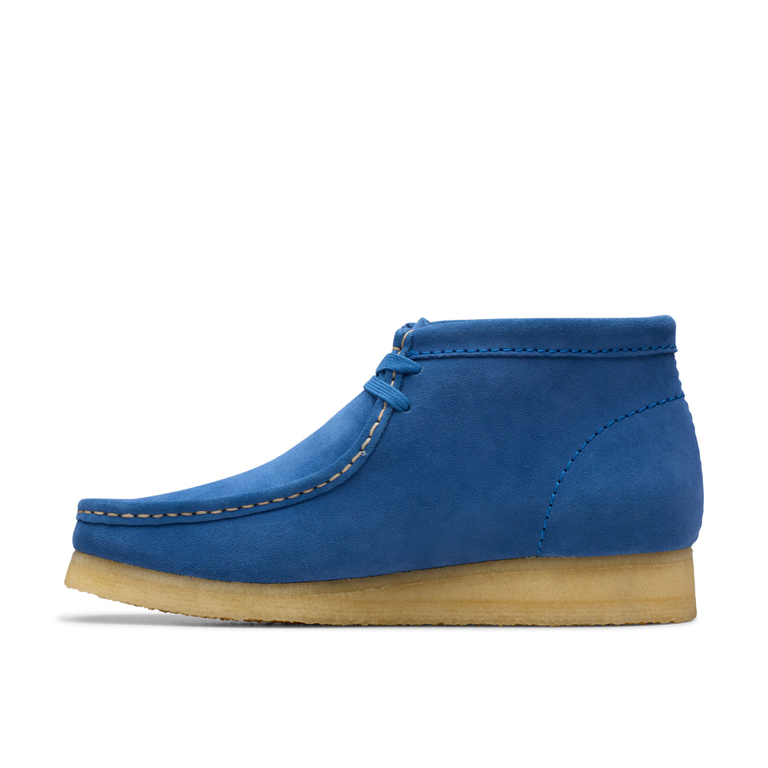 Wallabee Boot Blue Suede - ok