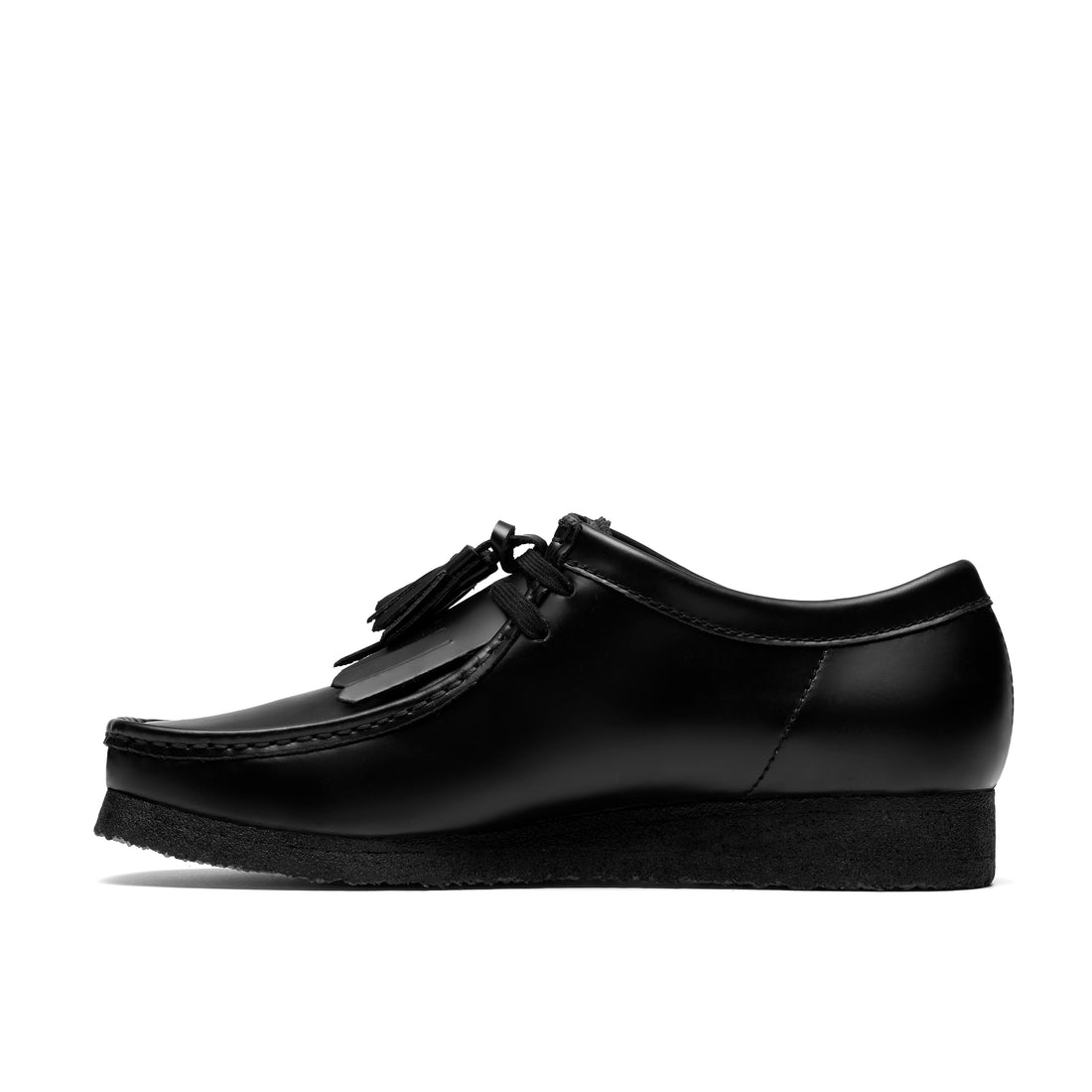 Wallabee Black HiShine Leather