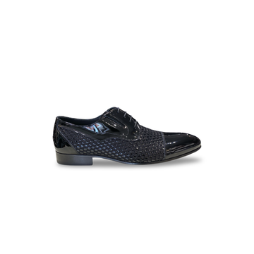 Giovanni Conti Scarpa Uomo Vernice + Tess Nero | Men's Black Patent Leather Dress Shoe