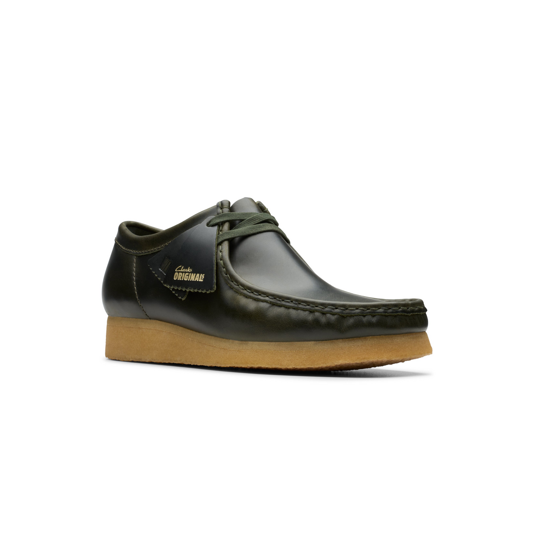 Wallabee forest green lea