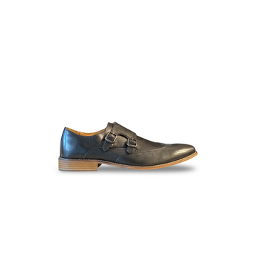 Black Wingtip Double Monk