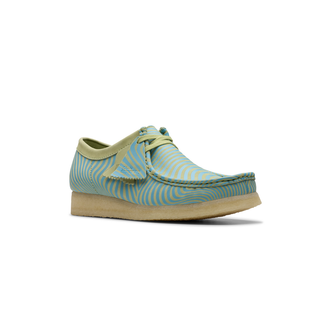 Wallabee Blue/Lime Print