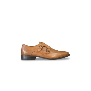 Tan Wingtip Double Monk