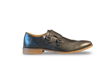 Black Wingtip Double Monk - OK