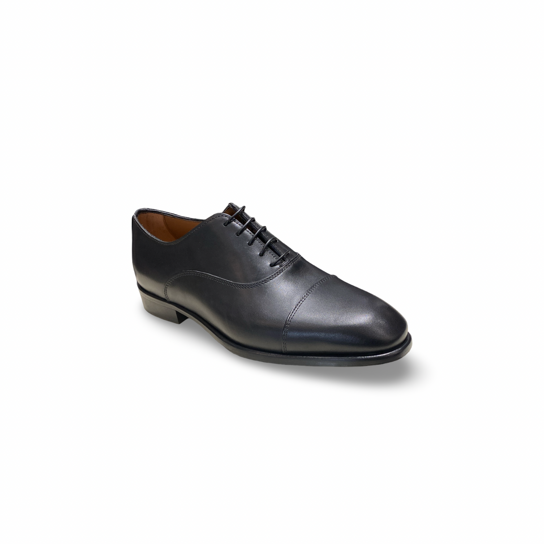 F315 Crust Nero | Black Leather Lace-Up Shoe