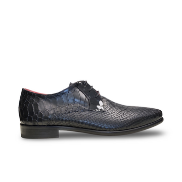 Black Dino printed calf/patent