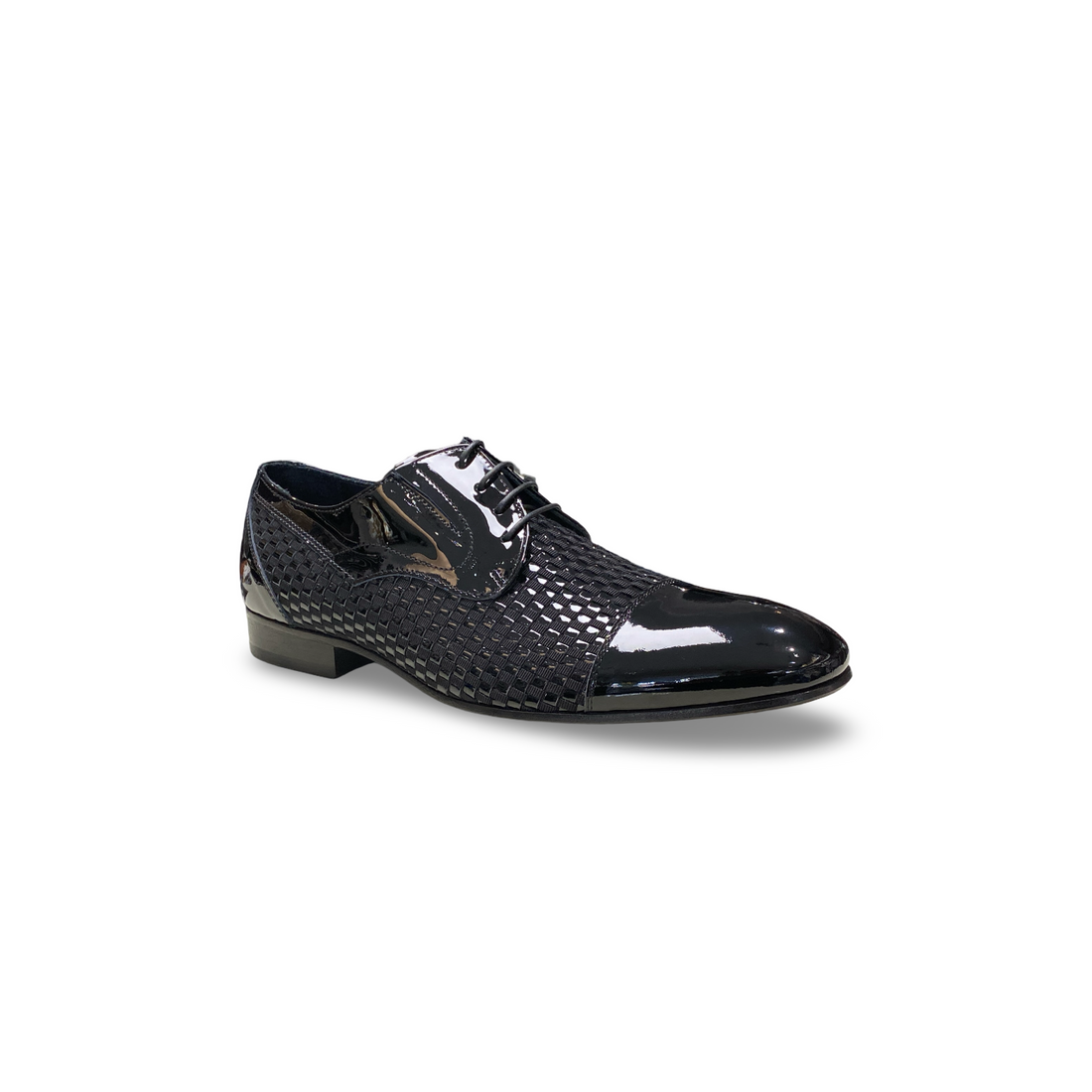 Giovanni Conti Scarpa Uomo Vernice + Tess Nero | Men's Black Patent Leather Dress Shoe