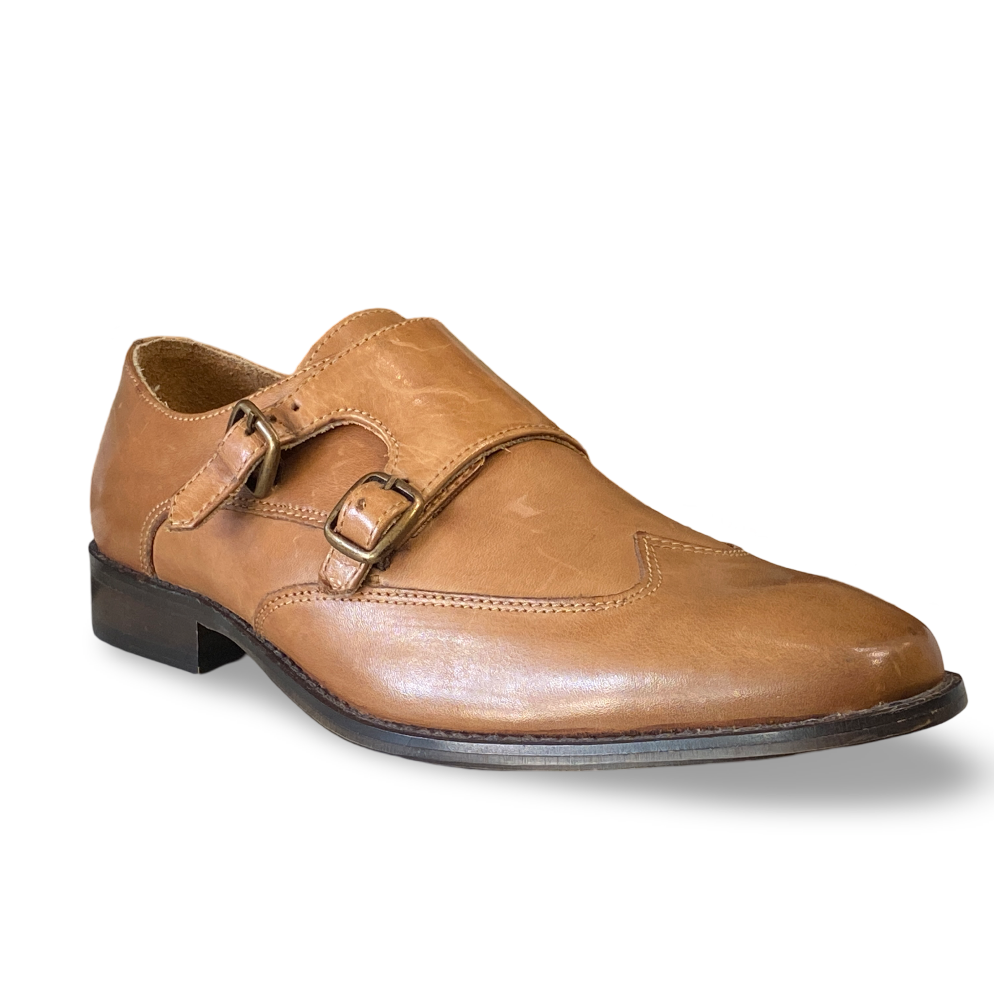 Tan Wingtip Double Monk - OK
