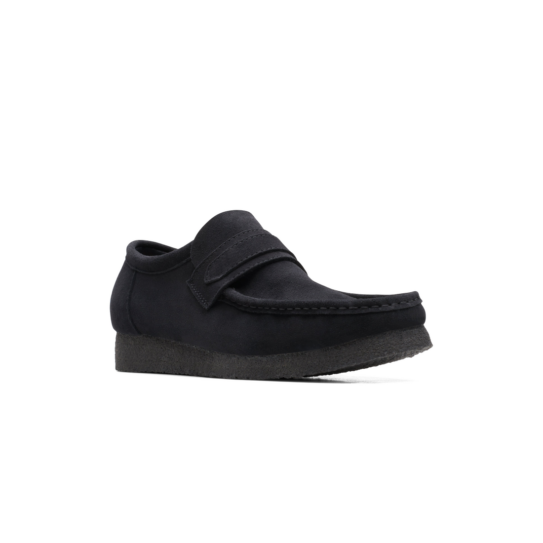 Wallabee Loafer Black Suede