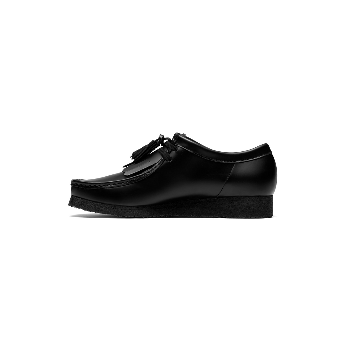 Wallabee Black HiShine Leather