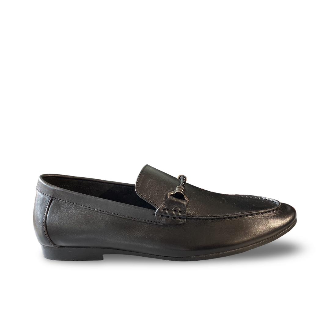 Black Milky Leather Loafer - OK