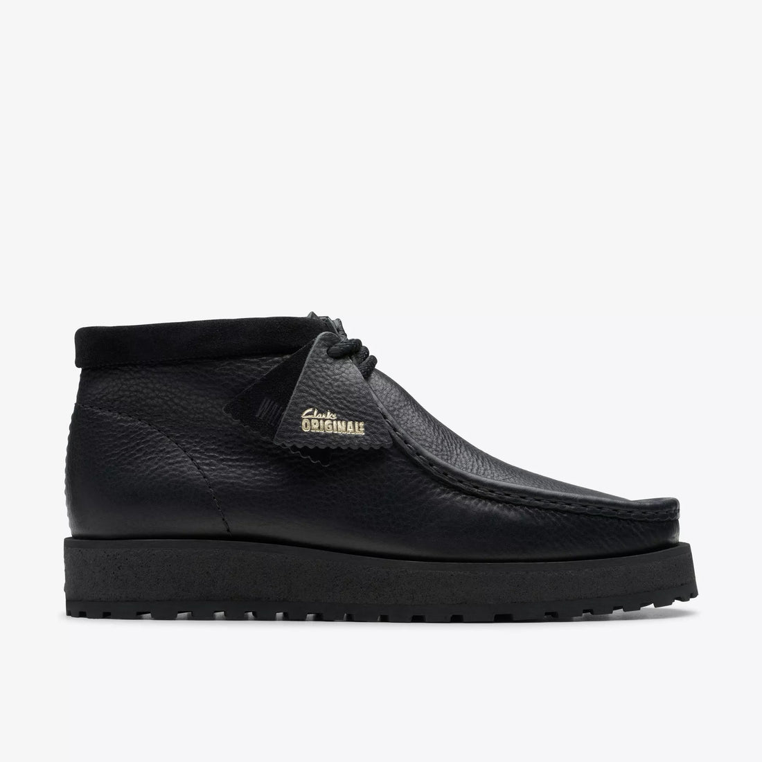 Wallabee Scout Black Leather -ok