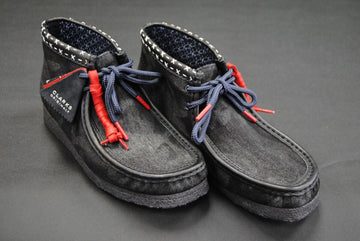 Wallabee Boots Shashiko Denim Navy Blue - ok